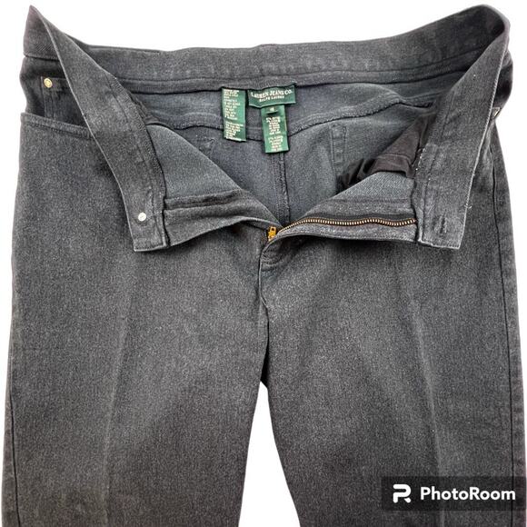 Ralph Lauren Jeans Co. Womens 16 Charcoal Gray Denim Straight Fit - Picture 2 of 9
